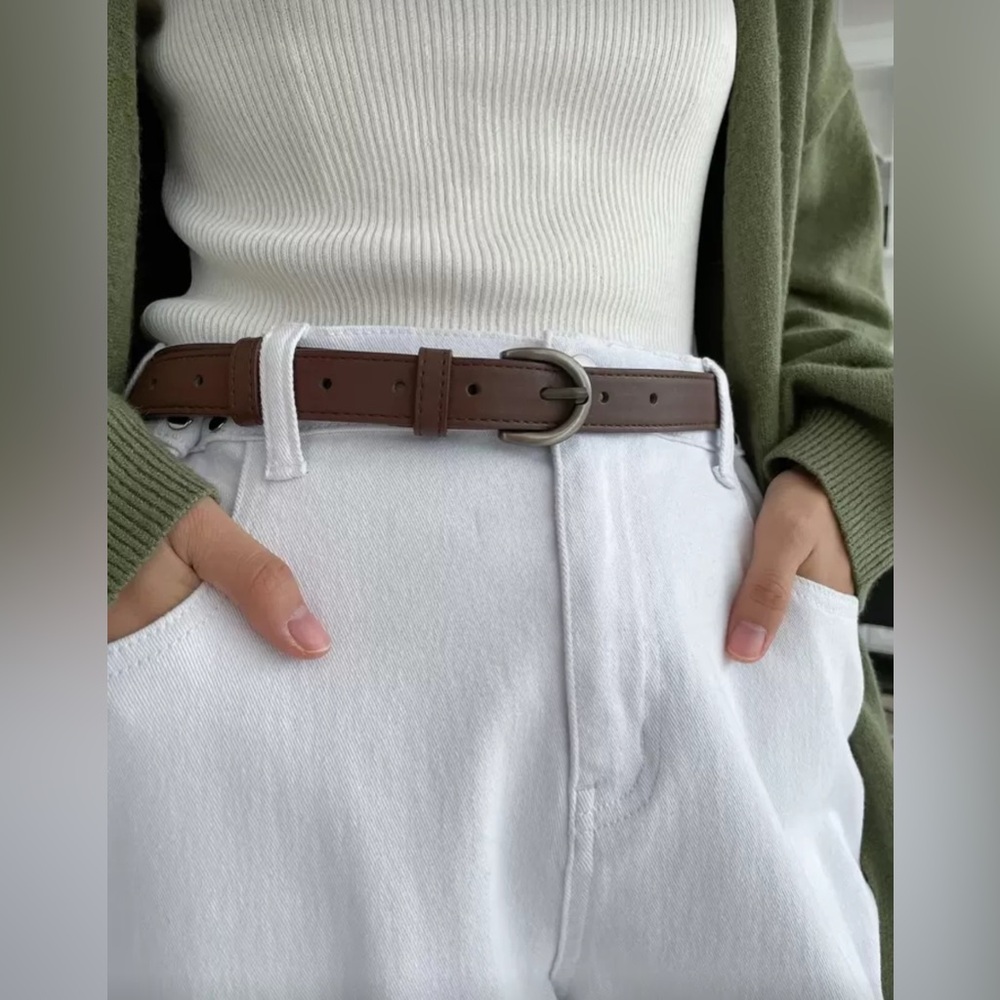 🆕 Minimalist Solid Brown Belt